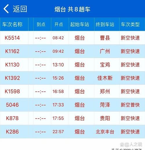 北京到烟台火车时刻表_北京到烟台高铁票价多少钱-第1张图片-俊逸知识馆