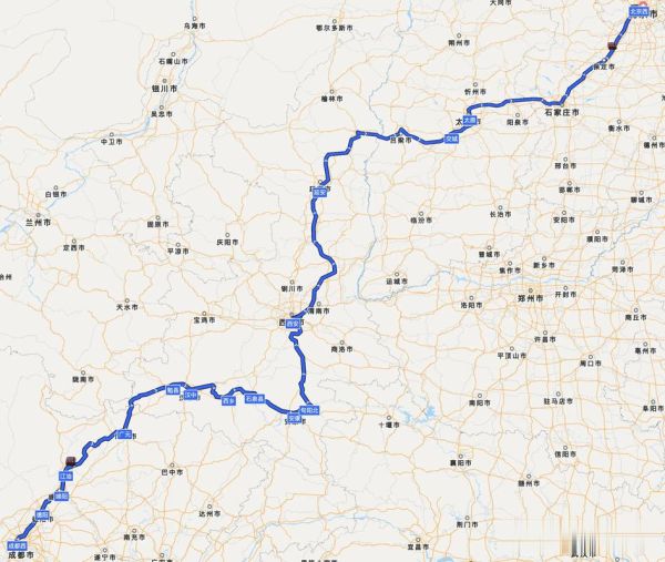 北京到成都多少公里_自驾高速怎么走-第2张图片-俊逸知识馆