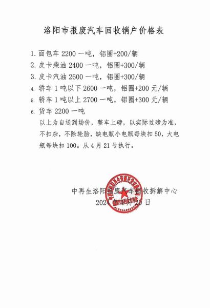 报废车能卖多少钱_报废车回收流程怎么走-第2张图片-俊逸知识馆