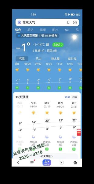 北京今天多少度_实时天气查询-第3张图片-俊逸知识馆