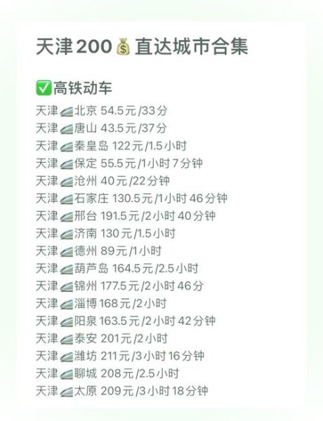 北京天津高铁票价_北京天津高铁多久能到-第1张图片-俊逸知识馆